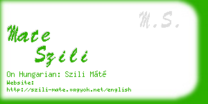 mate szili business card